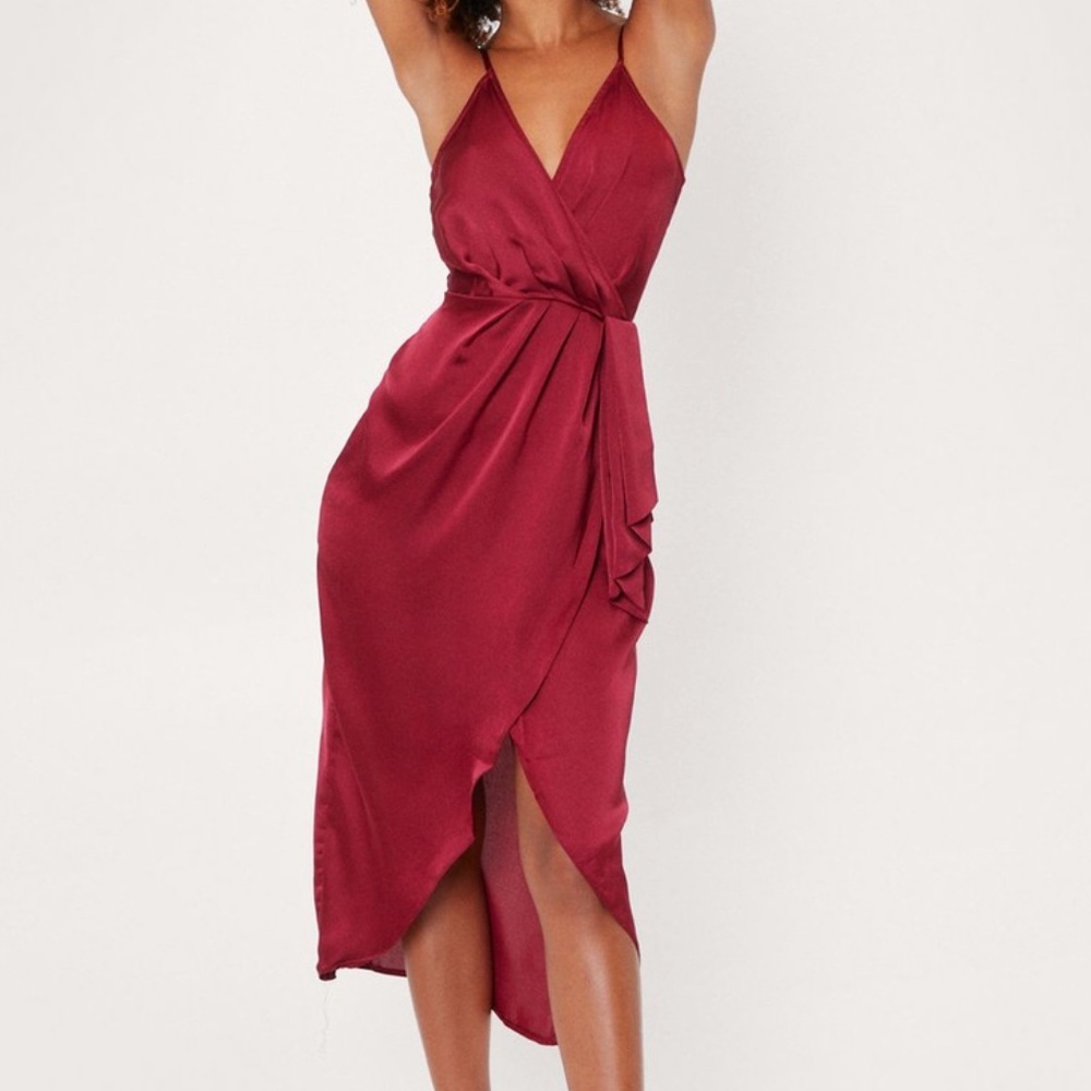 Nastygal red dress size 4